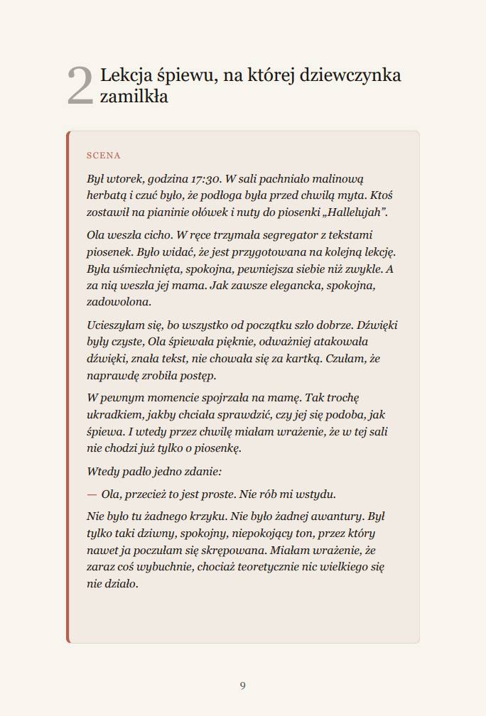 Przykładowa strona rozdziału z eBooka Koniec grzecznej dziewczynki