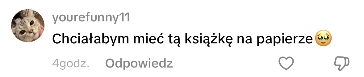 Komentarz czytelniczki, która chce mieć książkę na papierze