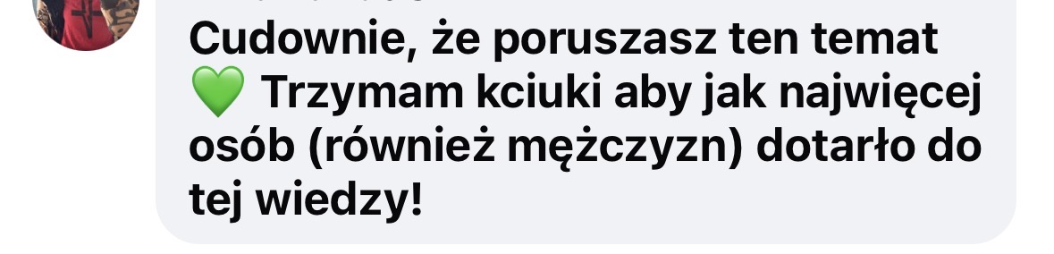 Komentarz z podziękowaniem za poruszanie tematu relacji
